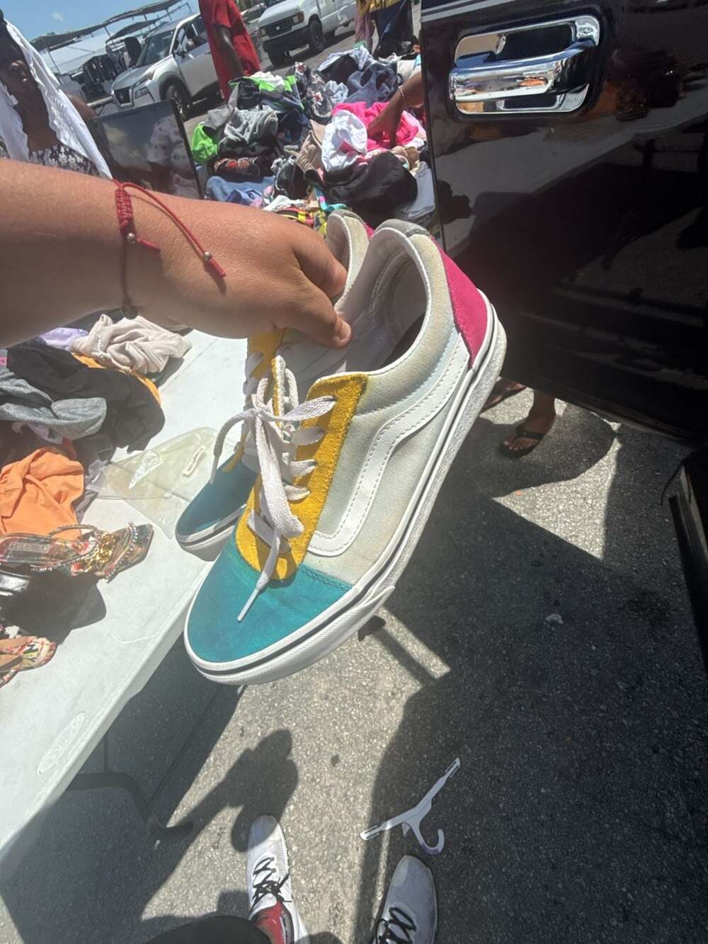 VANS Old Skool Classic Canvas Suede Skate Shoes Multicolor Sneakers Size 8.5